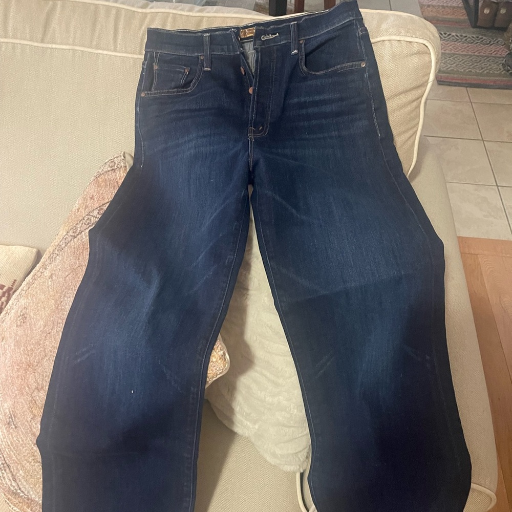 MOTHER Women's Deep Indigo Straight Leg Jeans